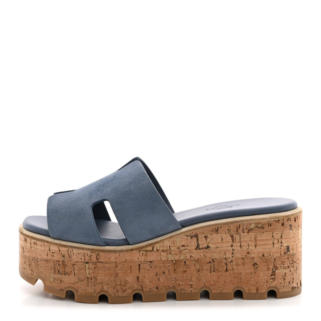 Suede Goatskin Cork Eze 30 Sandals 35 Bleu Grignon wholesalehk.shop
