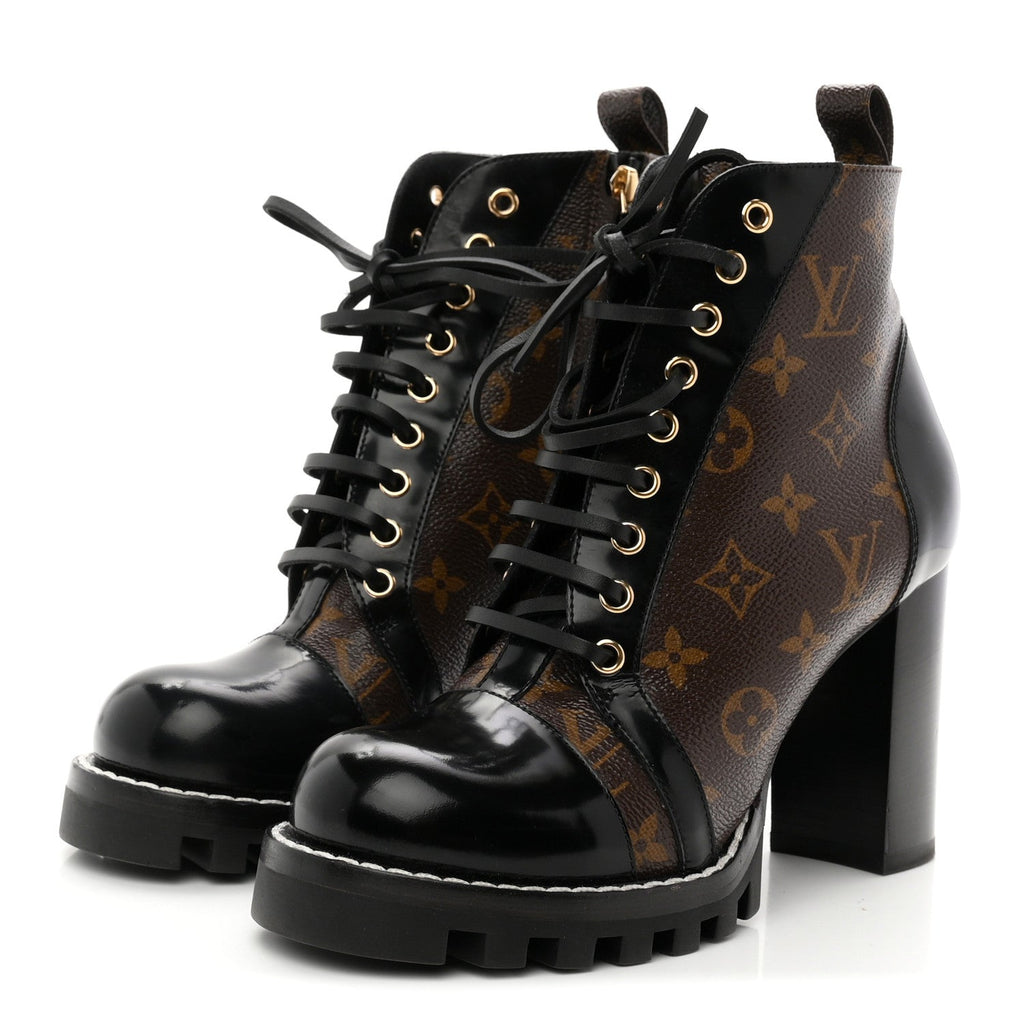 Patent Calfskin Monogram Star Trail Ankle Boots 39 Black £¨ Direct shipment via from wholesalehk.shop