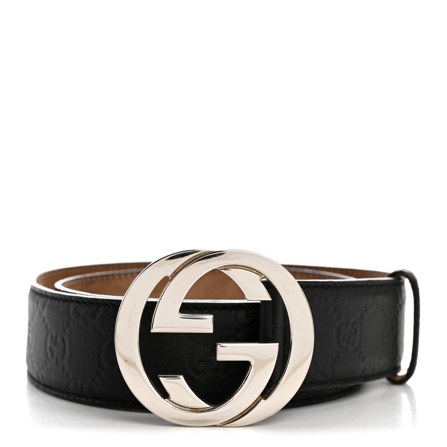 Guccissima Interlocking G Belt 85 34 Black £¨ Direct shipment via from wholesalehk.shop