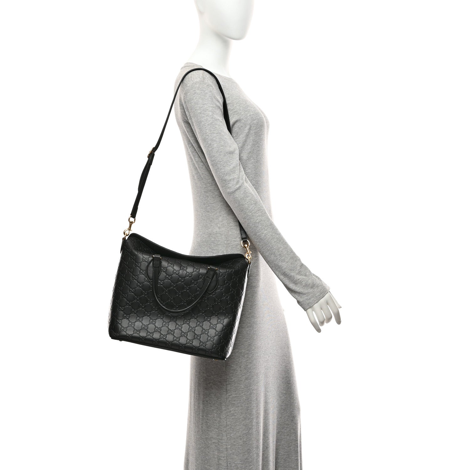Guccissima Linea A Foldover Tote Black £¨ Direct shipment via from wholesalehk.shop