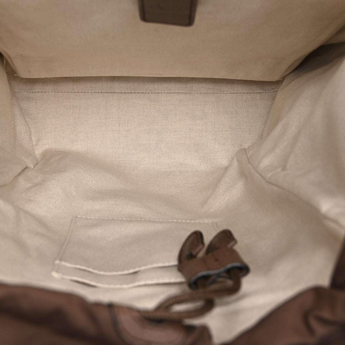 GG Supreme Monogram Medium Ophidia Double Buckle Backpack Brown wholesalehk.shop