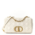 Supple Calfskin Cannage Medium Caro Bag Ivory wholesalehk.shop