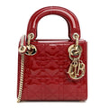Patent Cannage Mini Lady Dior Red wholesalehk.shop