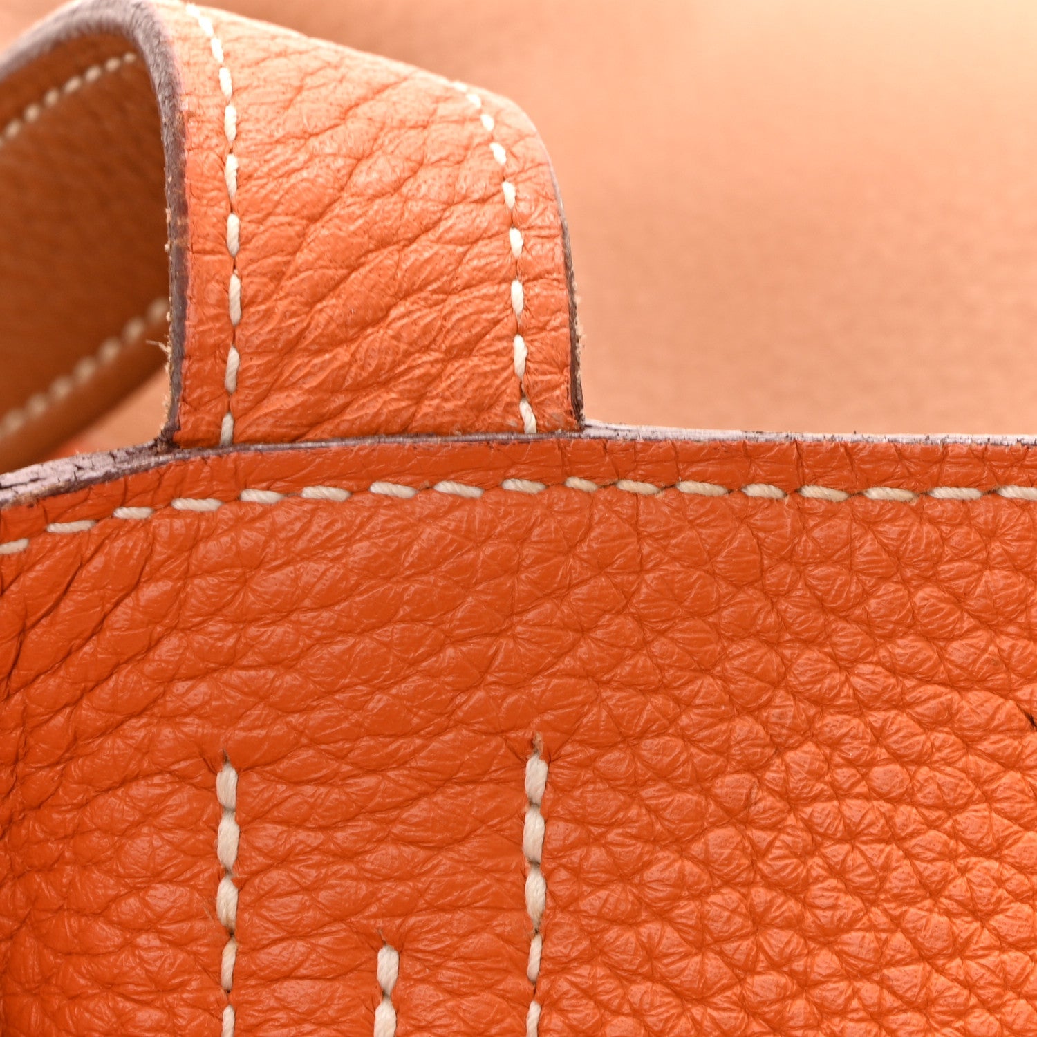 Taurillon Clemence Double Sens 45 Reversible Tote Orange Gold £¨ Direct shipment via from wholesalehk.shop