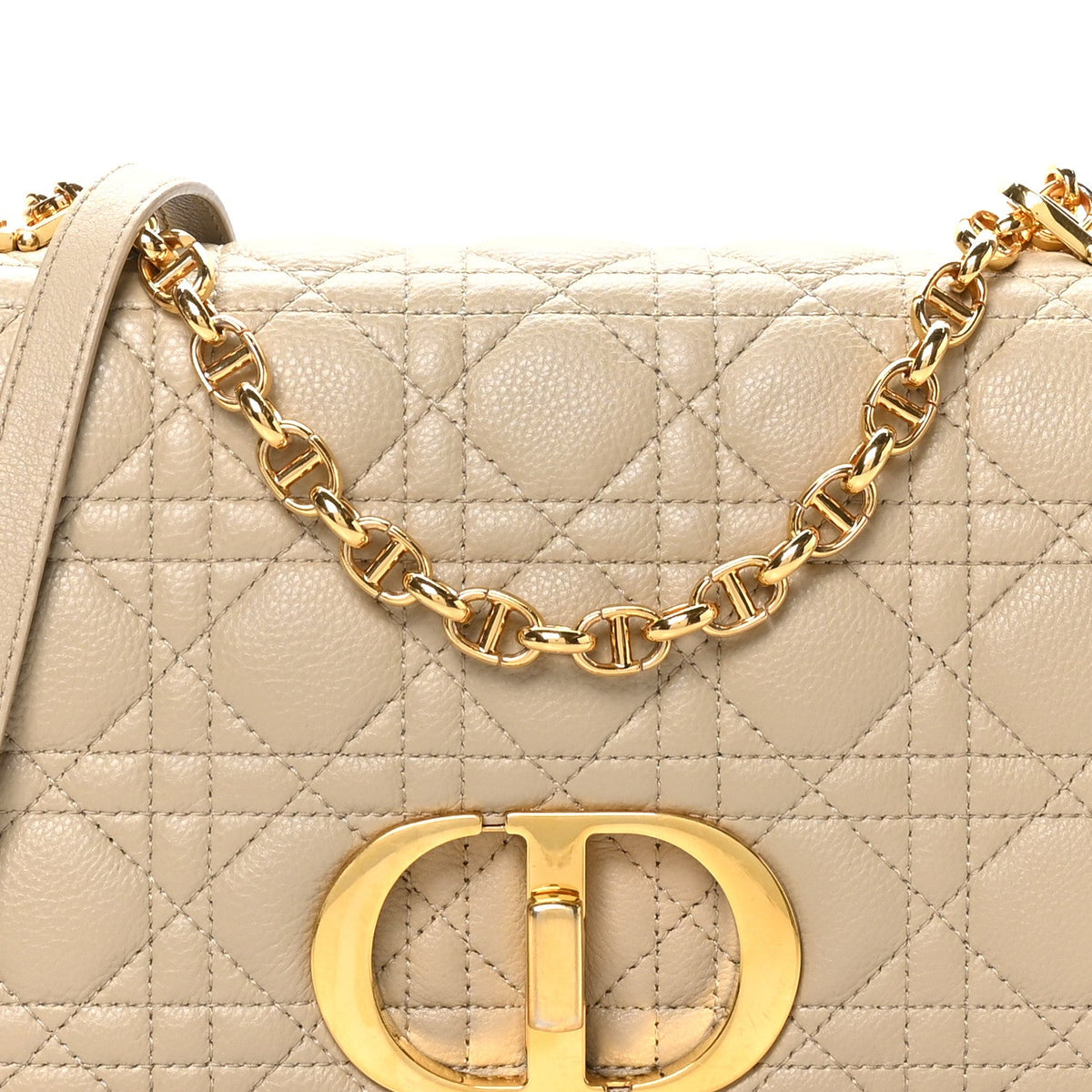 Supple Calfskin Cannage Medium Caro Bag Beige wholesalehk.shop
