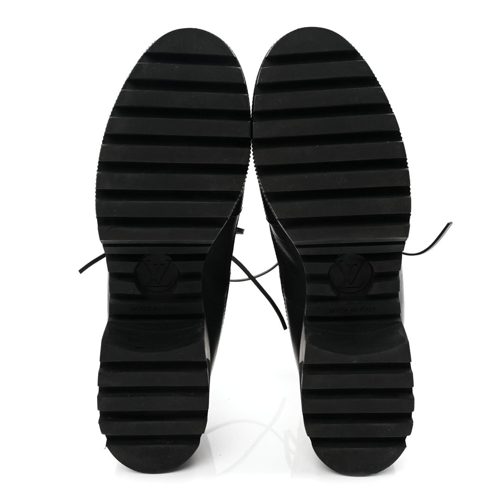 Velvet Calfskin Monogram Laureate Platform Desert Boots 40 Black White £¨ Direct shipment via from wholesalehk.shop
