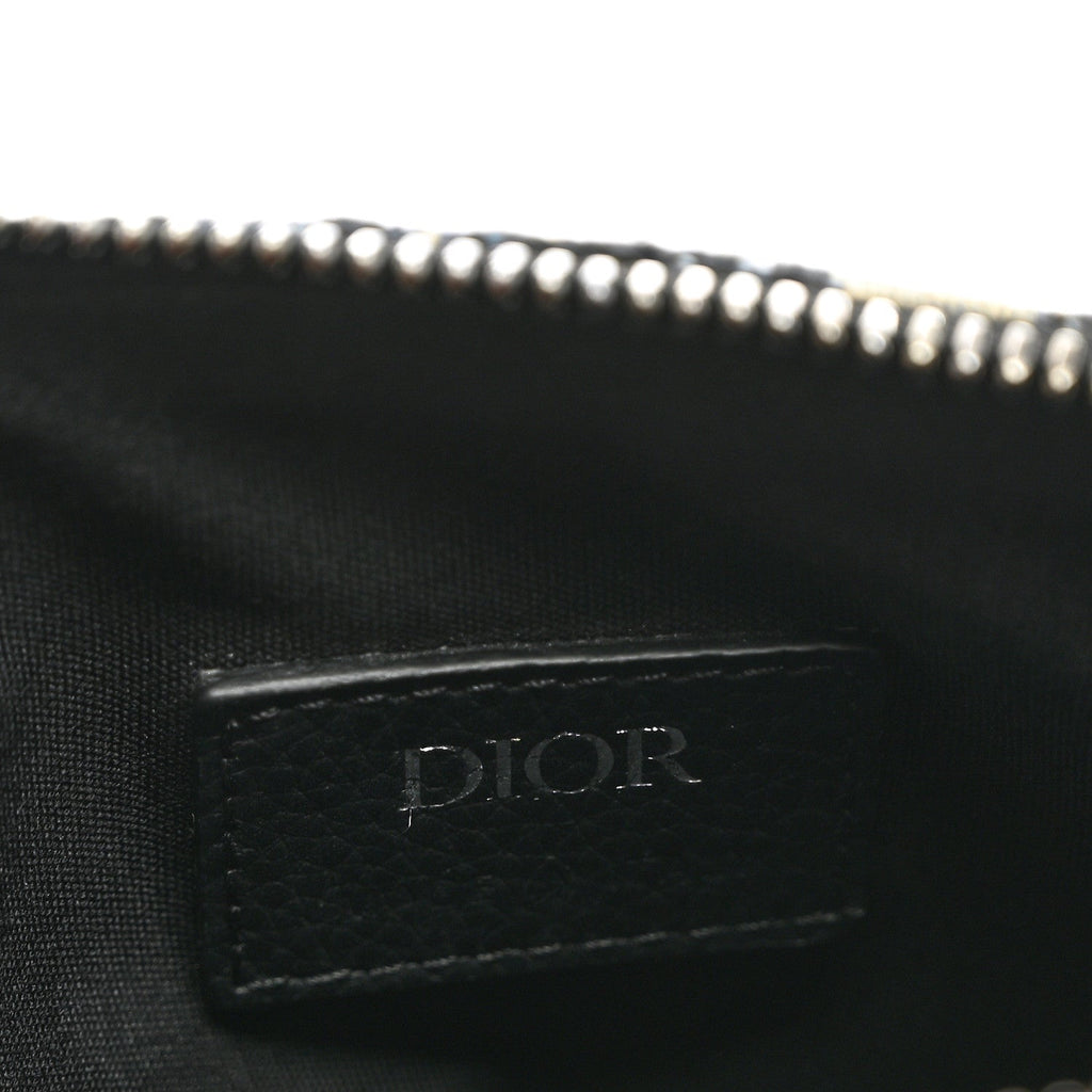 Oblique Jacquard Dior 8 Pouch With Strap Blue Black wholesalehk.shop