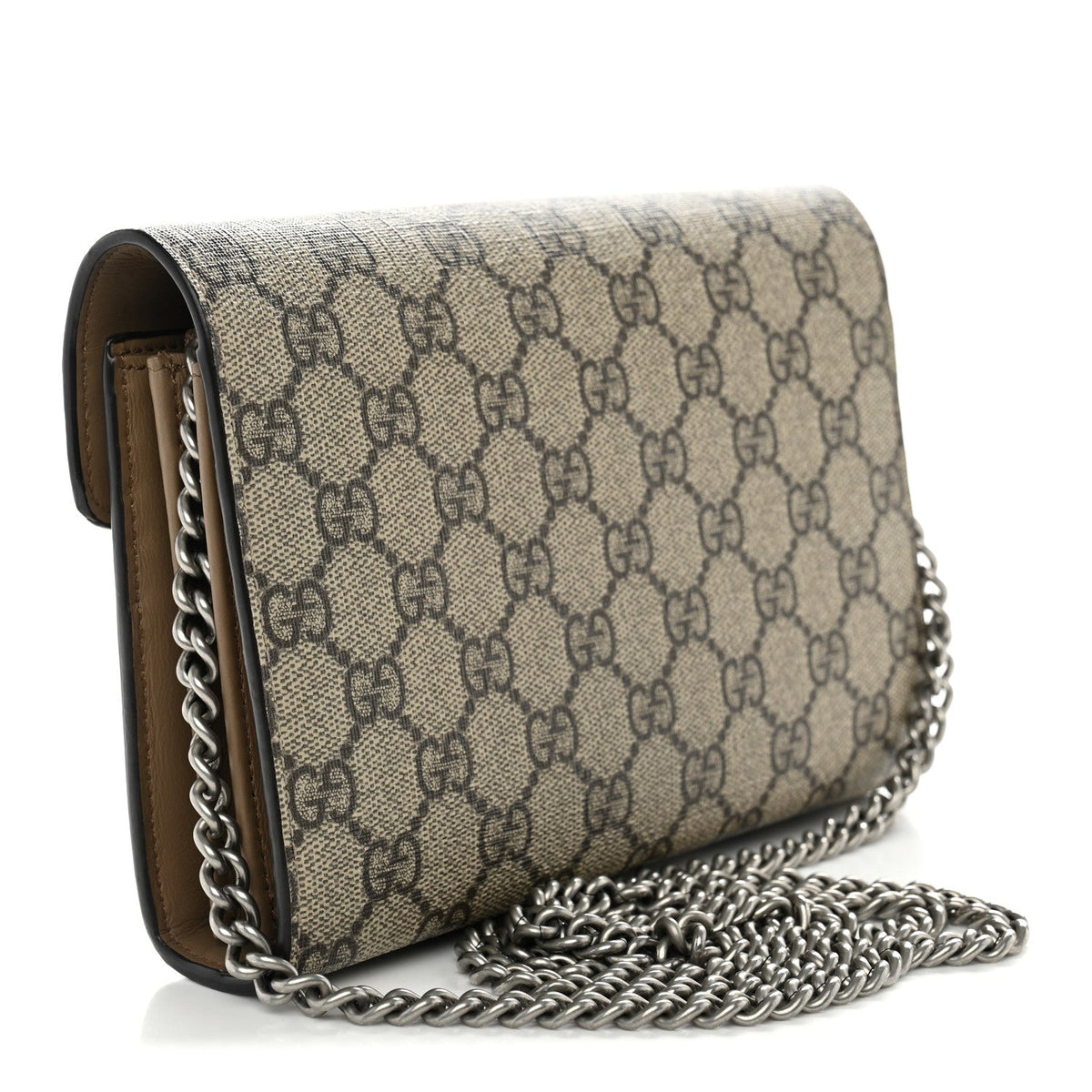 GG Supreme Monogram Mini Dionysus Chain Wallet Beige Taupe wholesalehk.shop