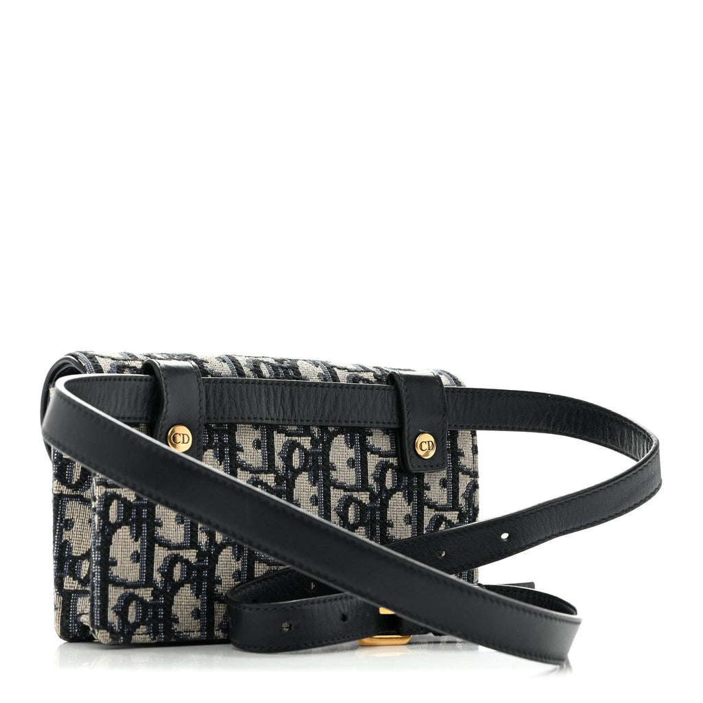Oblique Saddle Belt Bag Blue wholesalehk.shop