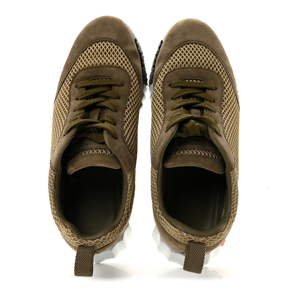 Air Mesh Suede Goatskin Bouncing Sneakers 37 Vert Toundra wholesalehk.shop
