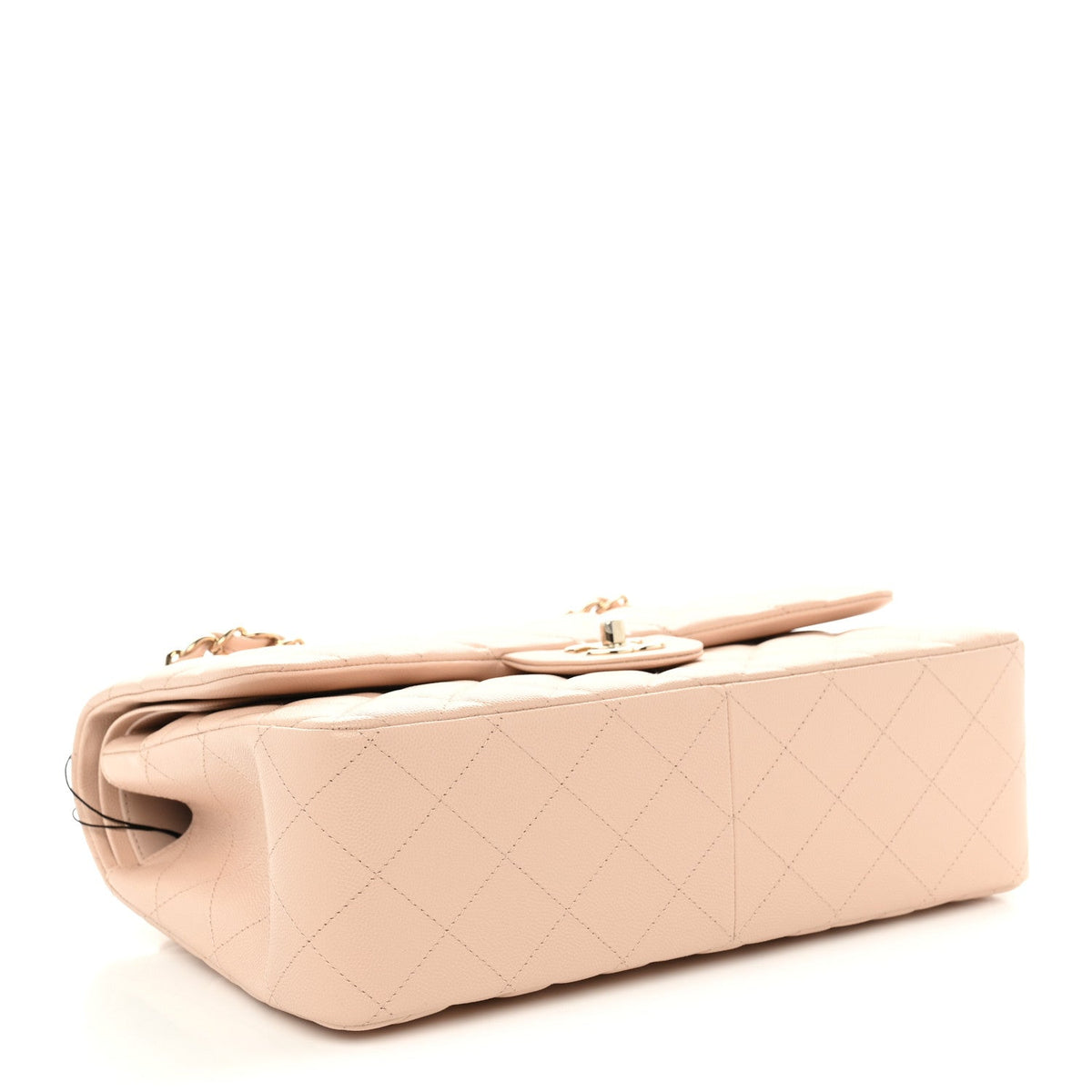 Caviar Quilted Jumbo Double Flap Light Beige wholesalehk.shop