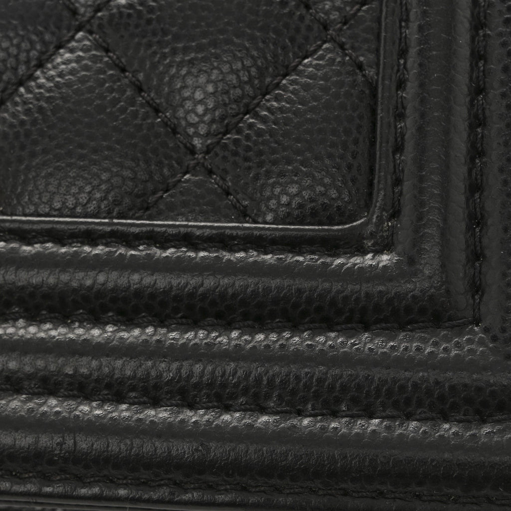 Caviar Quilted Small Boy Flap Black wholesalehk.shop