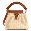 Rattan Calfskin Capucines Mini Brown £¨ Direct shipment via from wholesalehk.shop