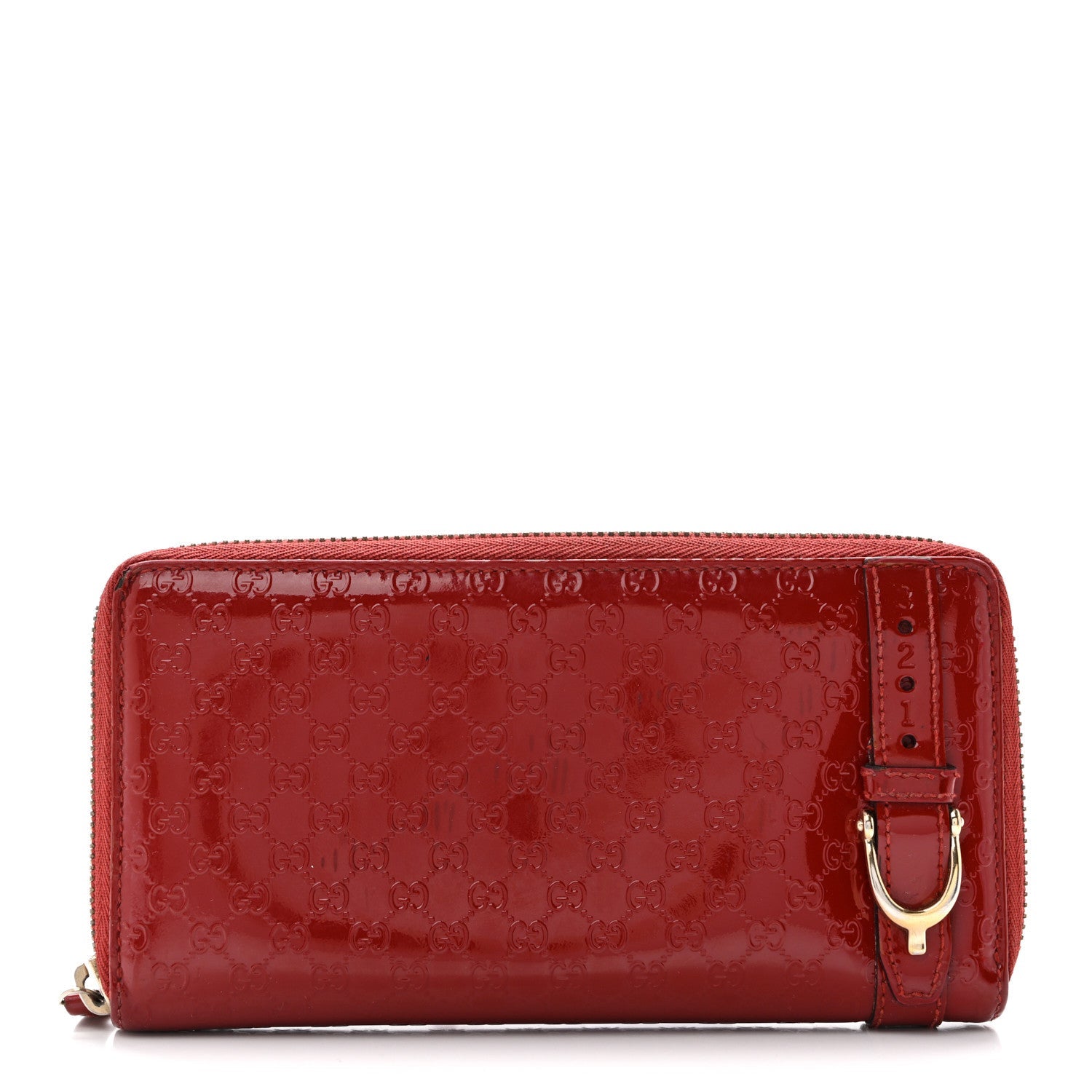 Patent Microguccissima Zip Around Wallet Rose Bed £¨ Direct shipment via from wholesalehk.shop