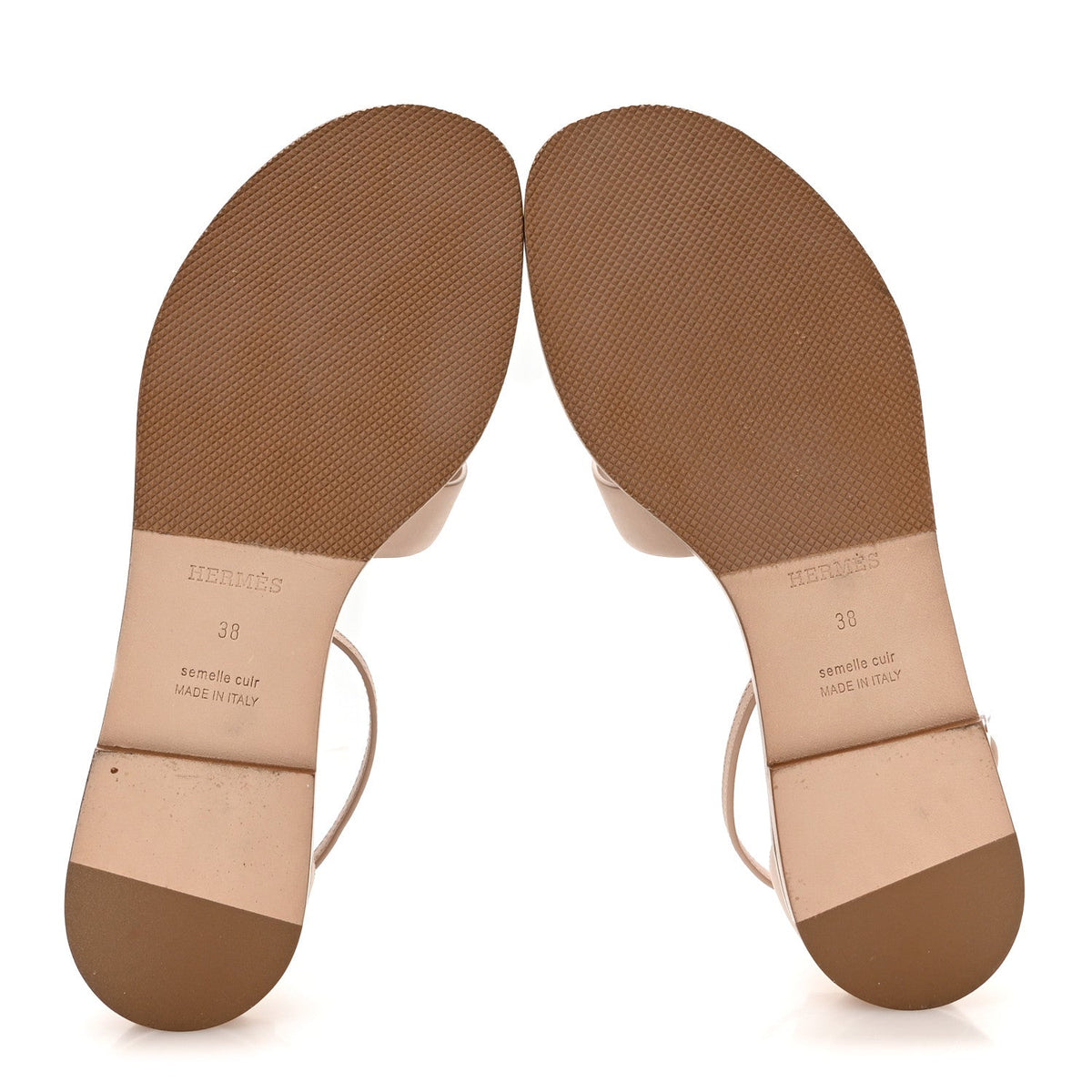 Calfskin Santorini Sandals 38 Beige Camel wholesalehk.shop