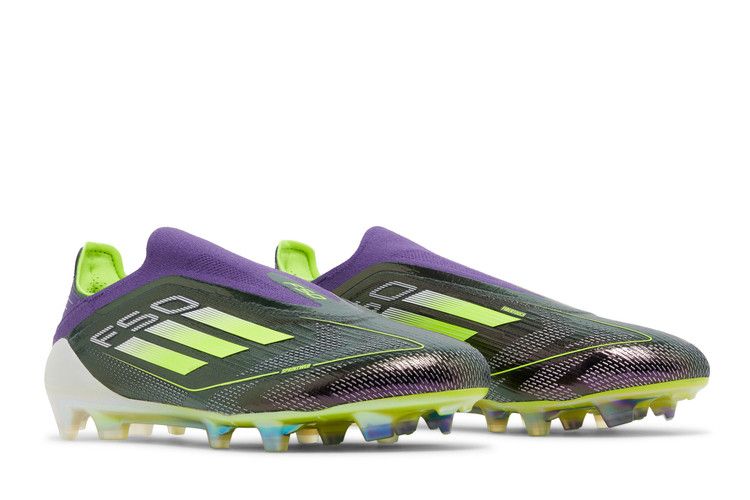 adidas Laceless F50 Elite Fast Reborn FG Purple Lucid Lemon
