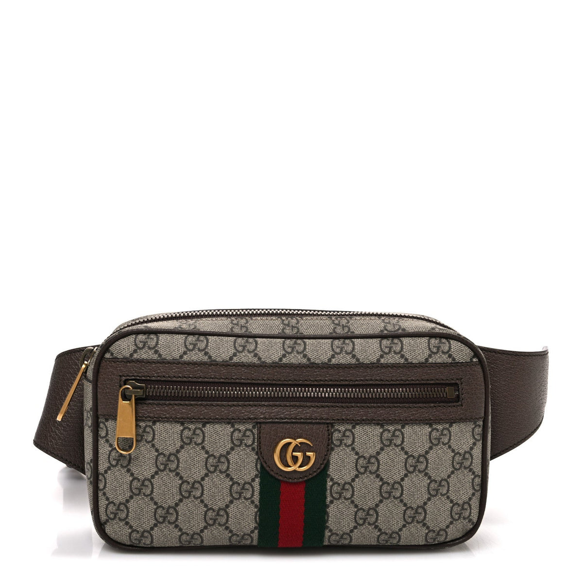 Soft GG Supreme Monogram Medium Ophidia Belt Bag Dark Brown wholesalehk.shop