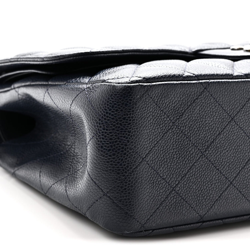 Caviar Quilted Jumbo Double Flap Navy Blue Navy Blue wholesalehk.shop