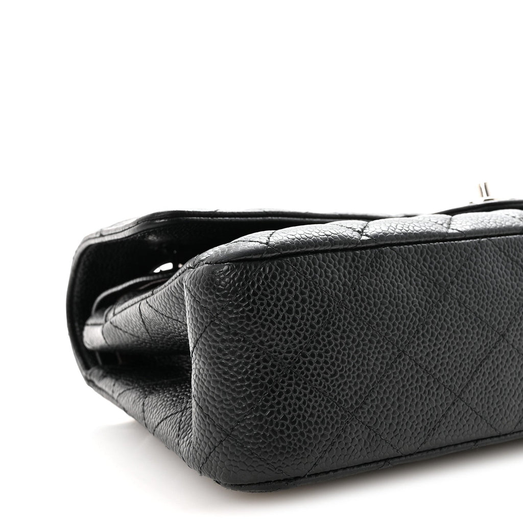 Caviar Quilted Medium Double Flap Black wholesalehk.shop