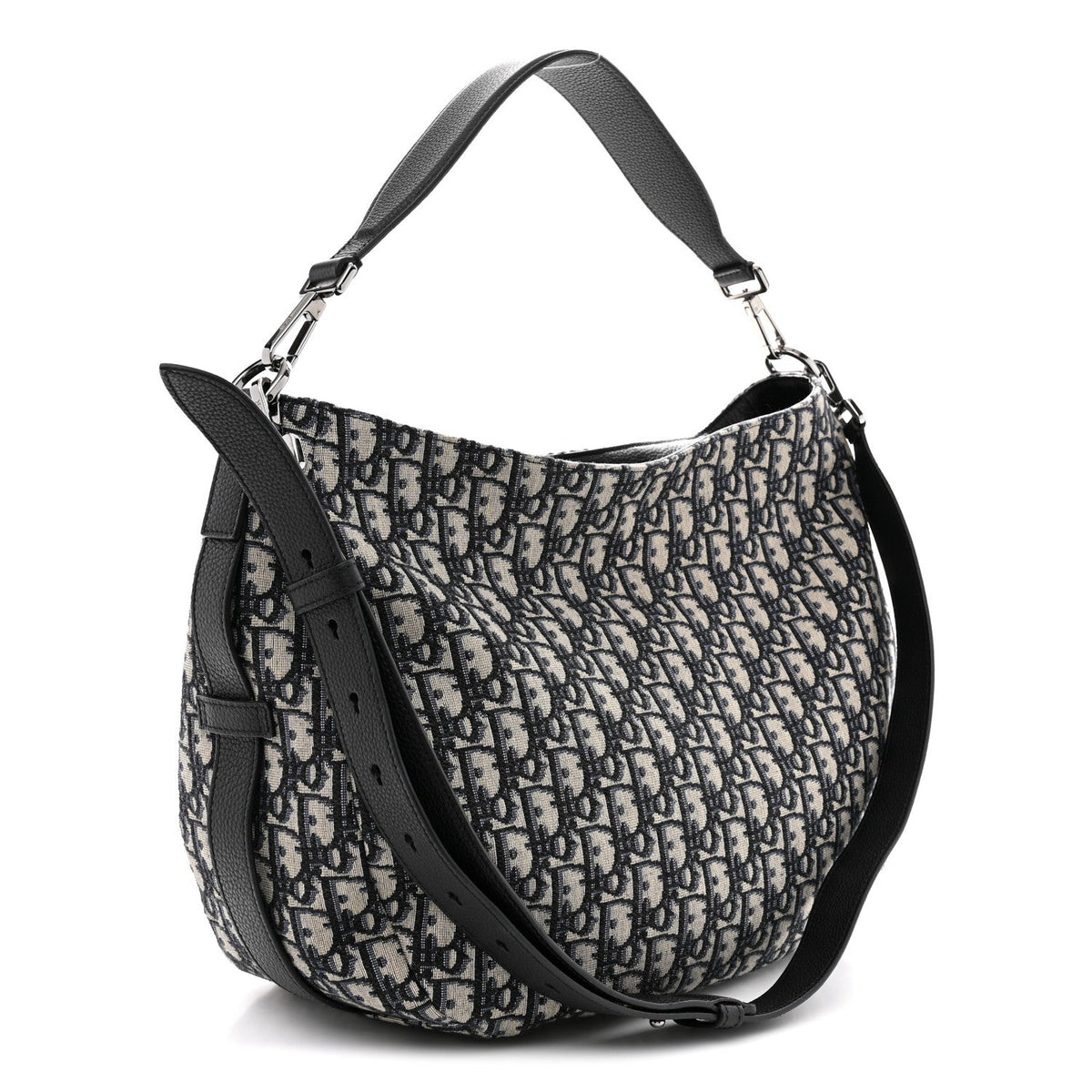 Oblique Soft Saddle Bag Beige Blue wholesalehk.shop