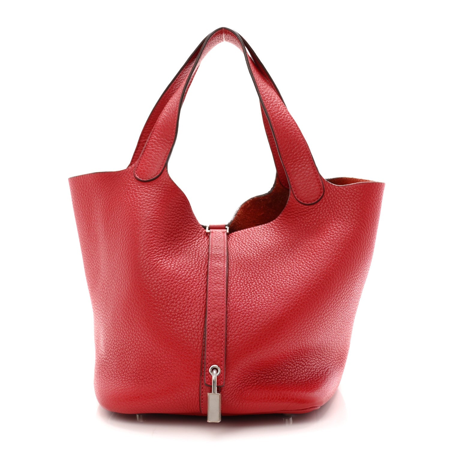 Taurillon Clemence Picotin Lock 22 MM Rouge Casaque £¨ Direct shipment via from wholesalehk.shop