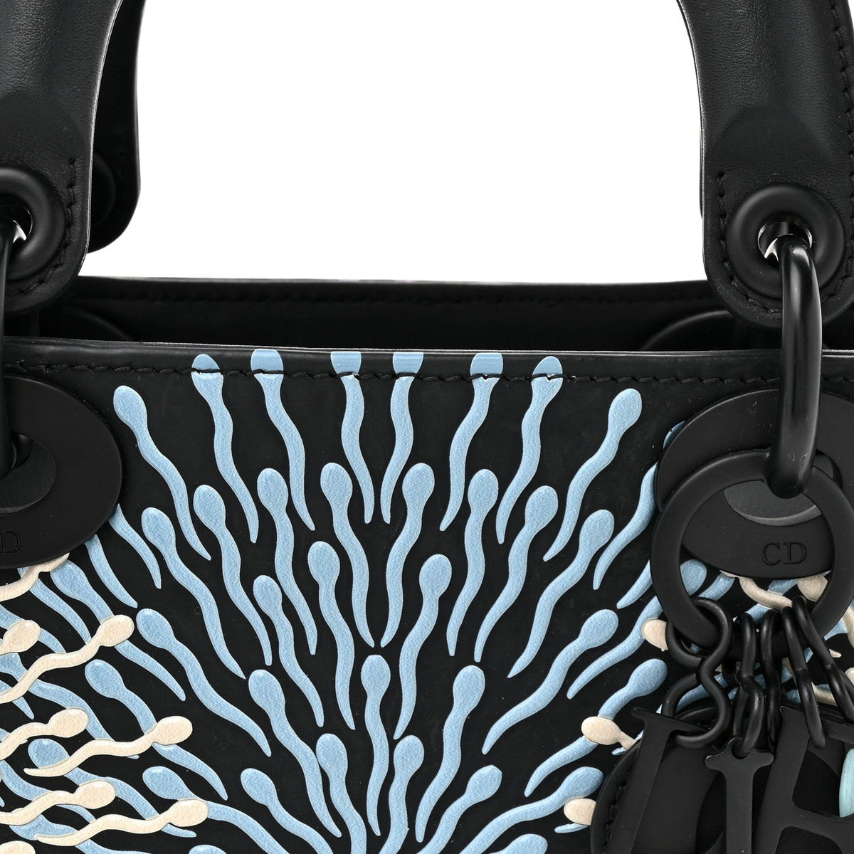 X BHARTI KHER Calfskin Painted Mini Lady Dior Black wholesalehk.shop