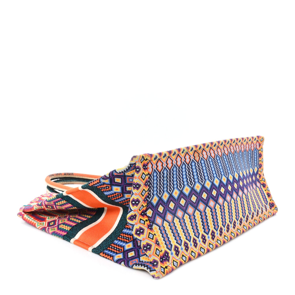 Canvas Embroidered Large Book Tote Orange Multicolor £¨ Direct shipment via from wholesalehk.shop