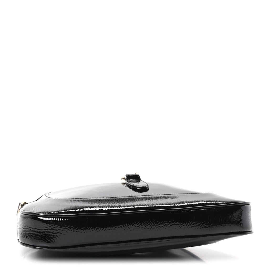 Patent Calfskin Small Jackie Shoulder Bag Black £¨ Direct shipment via from wholesalehk.shop