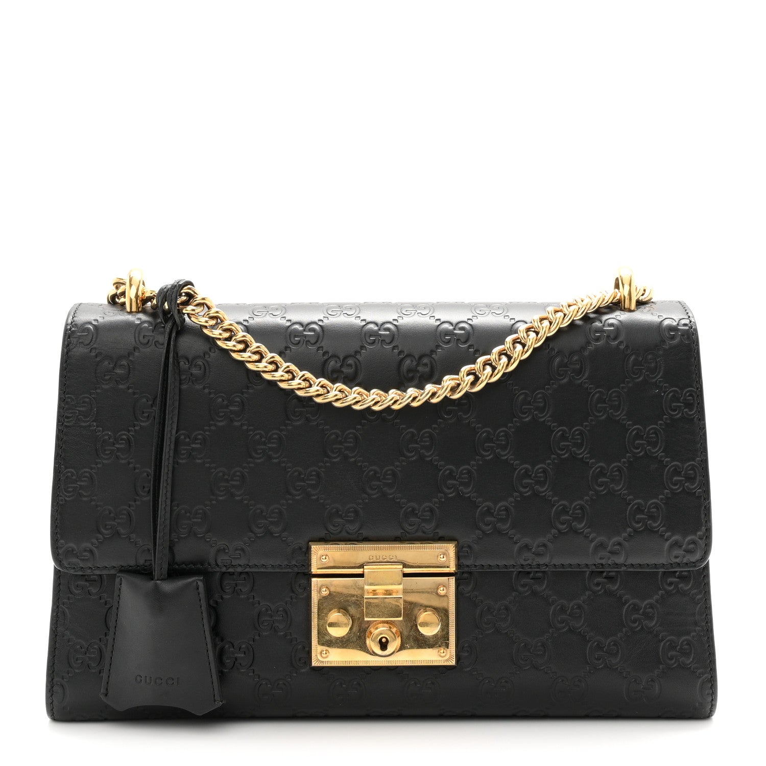 Guccissima Medium Padlock Shoulder Bag Black £¨ Direct shipment via from wholesalehk.shop
