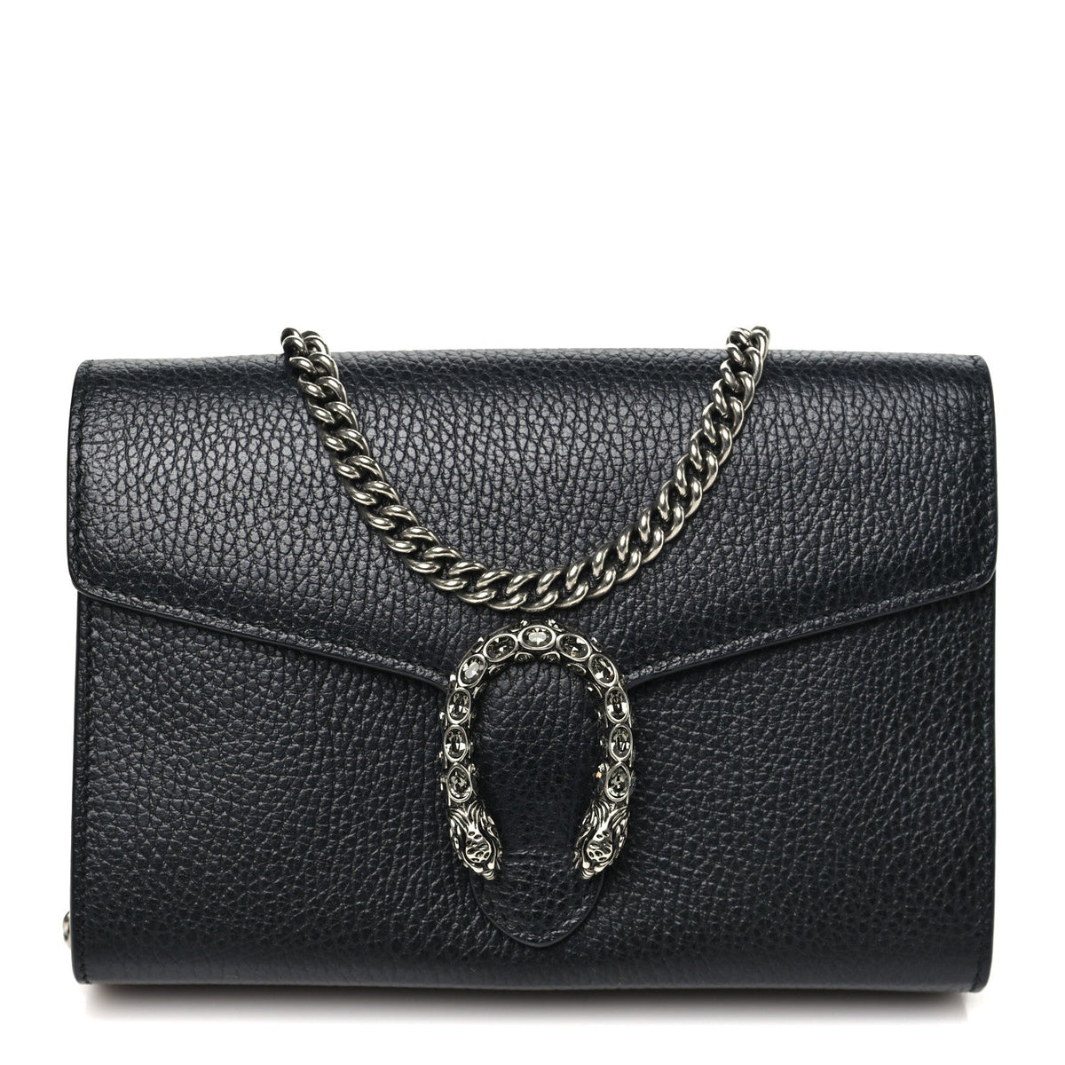 Calfskin Mini Dionysus Chain Wallet Black wholesalehk.shop