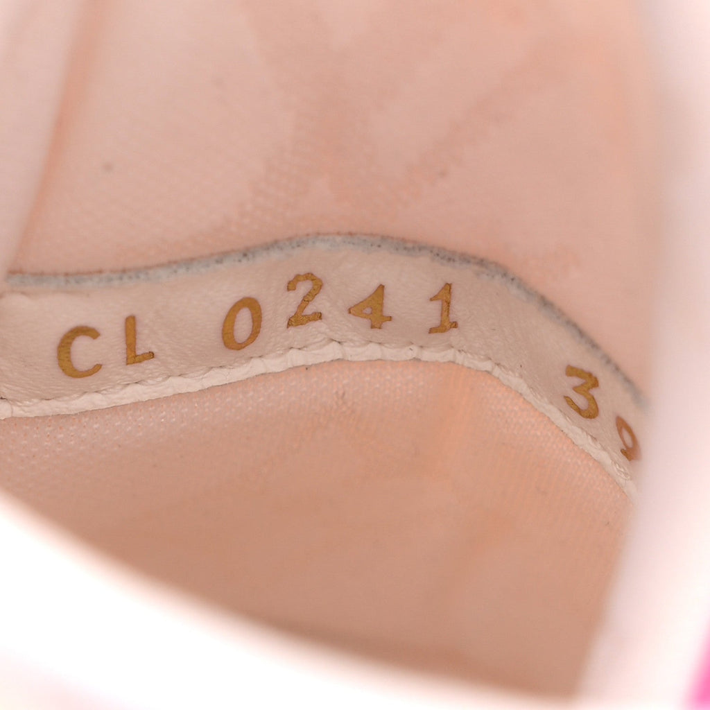 Calfskin Nylon Mesh Monogram Womens Boombox High Top Sneakers 39 White Pink £¨ Direct shipment via from wholesalehk.shop