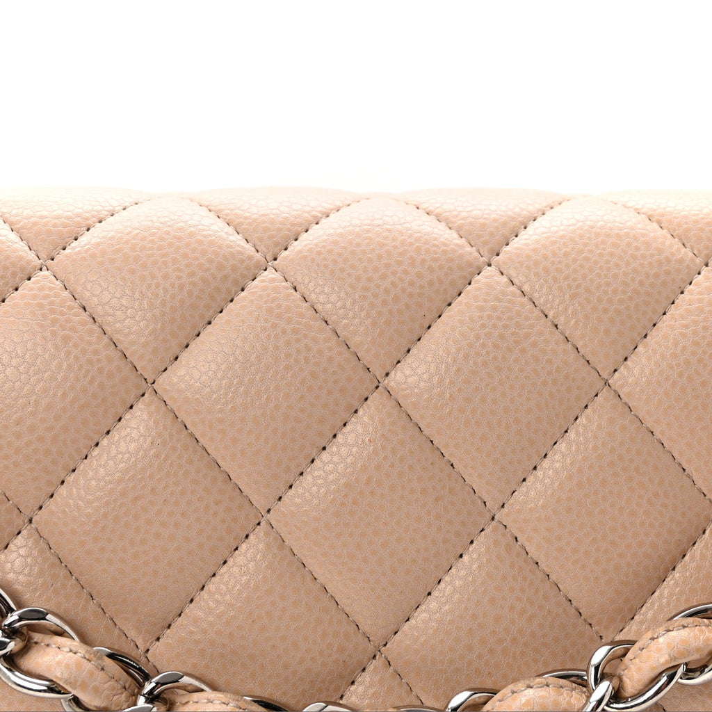 Caviar Quilted Jumbo Double Flap Light Pink wholesalehk.shop