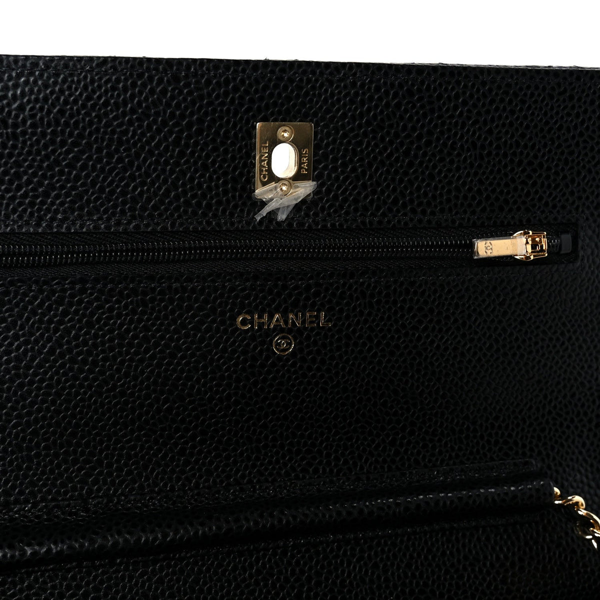 Caviar Quilted CC Turnlock Wallet On Chain WOC Black wholesalehk.shop