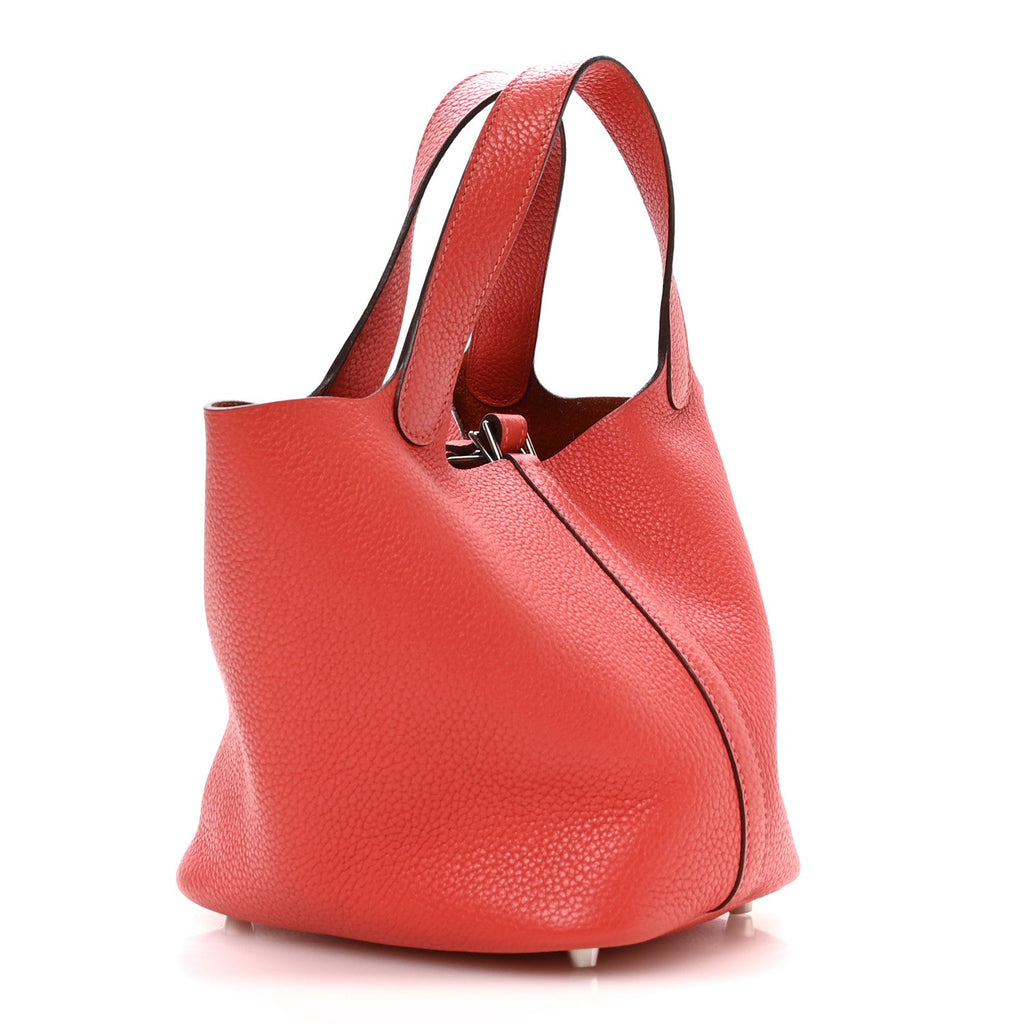 Taurillon Clemence Picotin Lock 18 PM Rose Jaipur £¨ Direct shipment via from wholesalehk.shop
