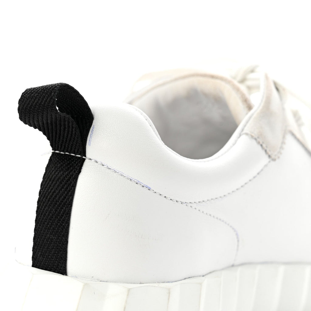 Calfskin Suede Goatskin Bouncing Sneakers 35.5 White Black wholesalehk.shop