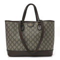 GG Supreme Monogram Textured Calfskin Small Ophidia Shoulder Tote Bag Beige Ebony New Acero wholesalehk.shop