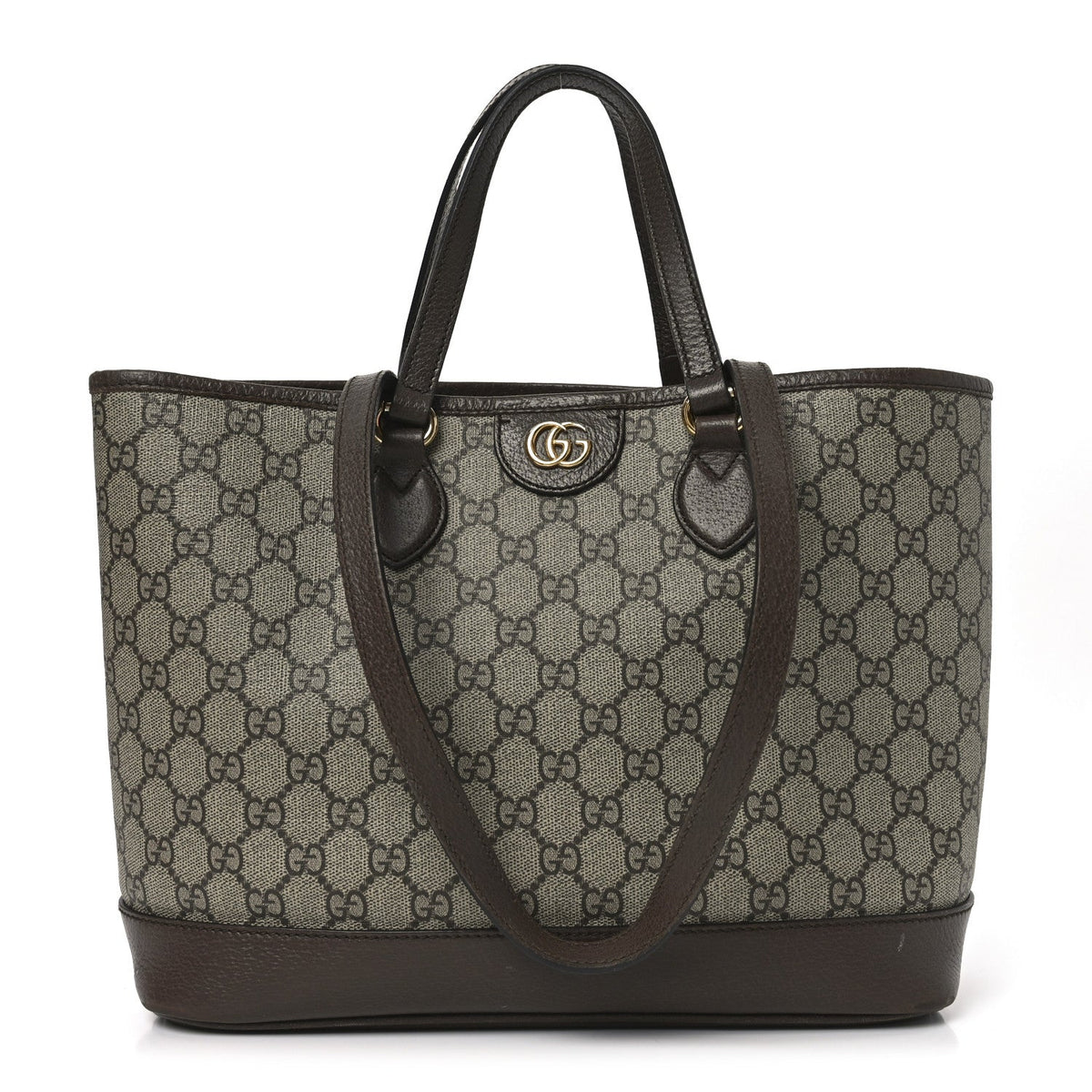 GG Supreme Monogram Textured Calfskin Small Ophidia Shoulder Tote Bag Beige Ebony New Acero wholesalehk.shop