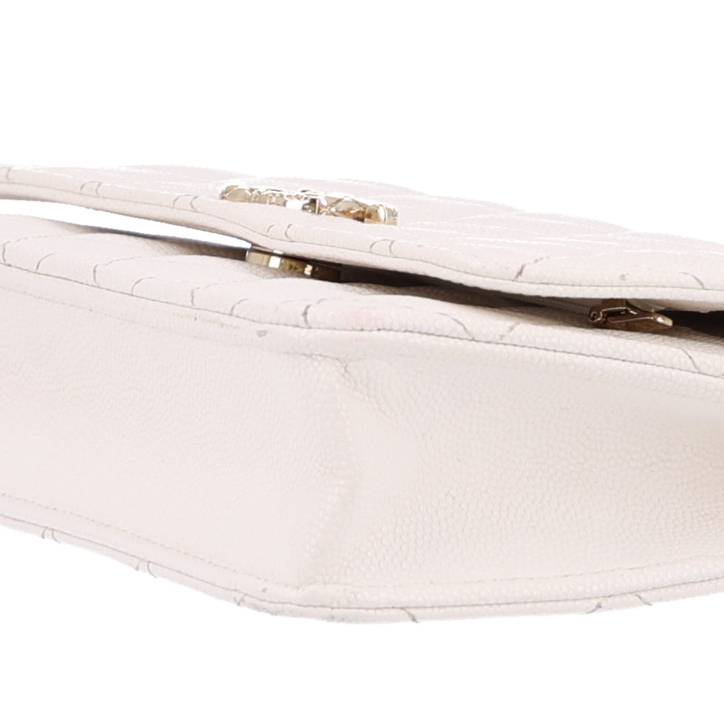 Caviar Quilted Wallet On Chain WOC White wholesalehk.shop