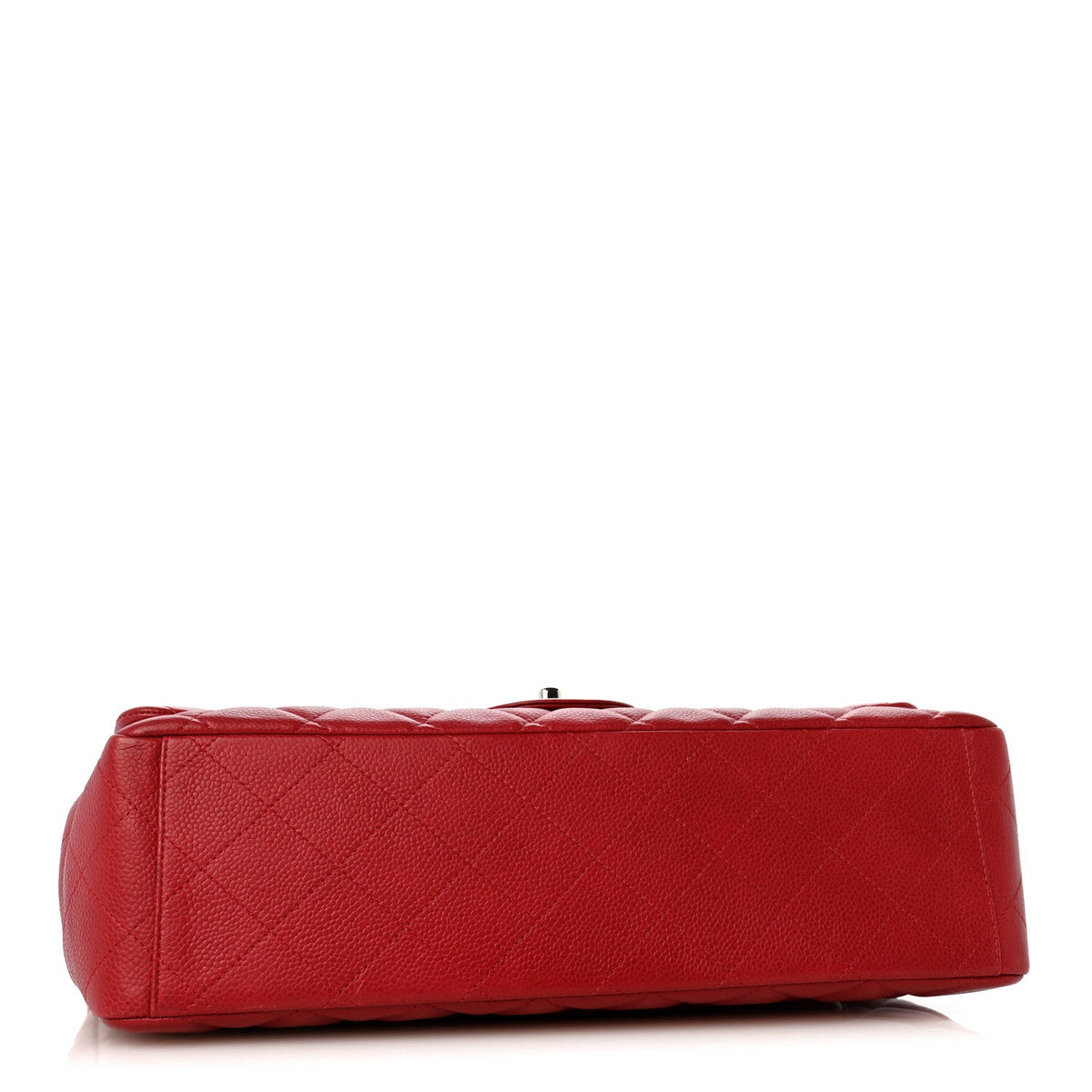 Caviar Quilted Maxi Double Flap Dark Red wholesalehk.shop