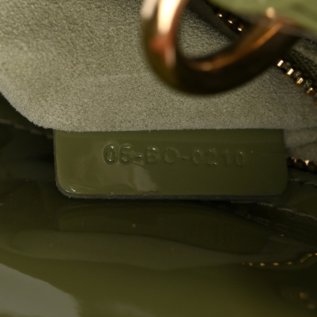 Patent Cannage Mini Lady Dior Dusty Green wholesalehk.shop