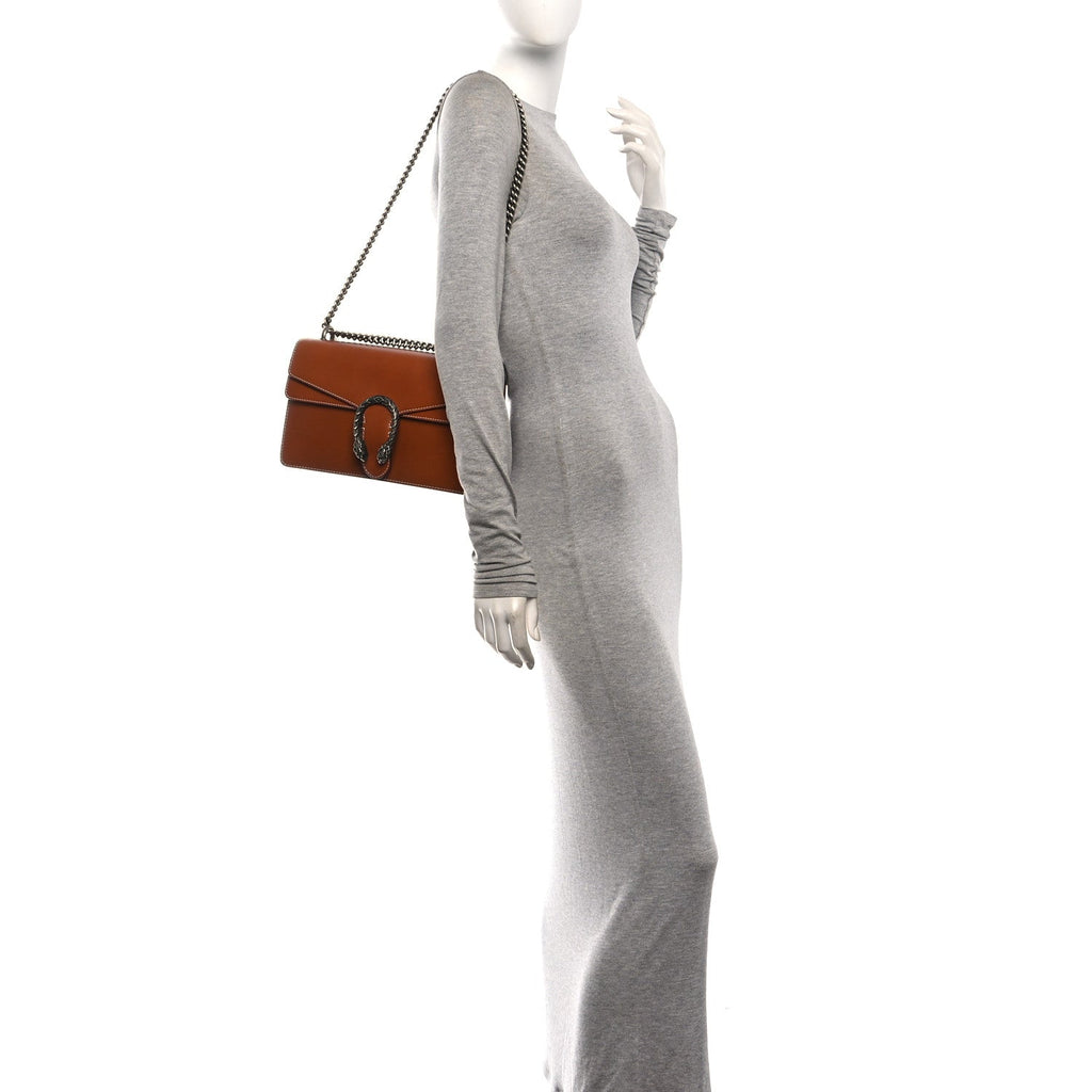 Calfskin Small Dionysus Shoulder Bag Harness Brown wholesalehk.shop