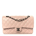 Caviar Quilted Medium Double Flap Light Pink wholesalehk.shop
