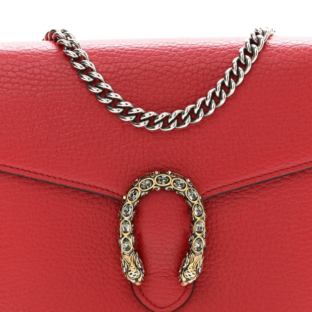 Calfskin Mini Dionysus Chain Wallet Hibiscus Red wholesalehk.shop