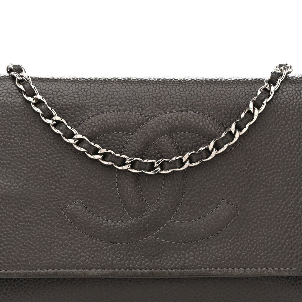 Caviar Timeless CC Wallet on Chain WOC Grey wholesalehk.shop
