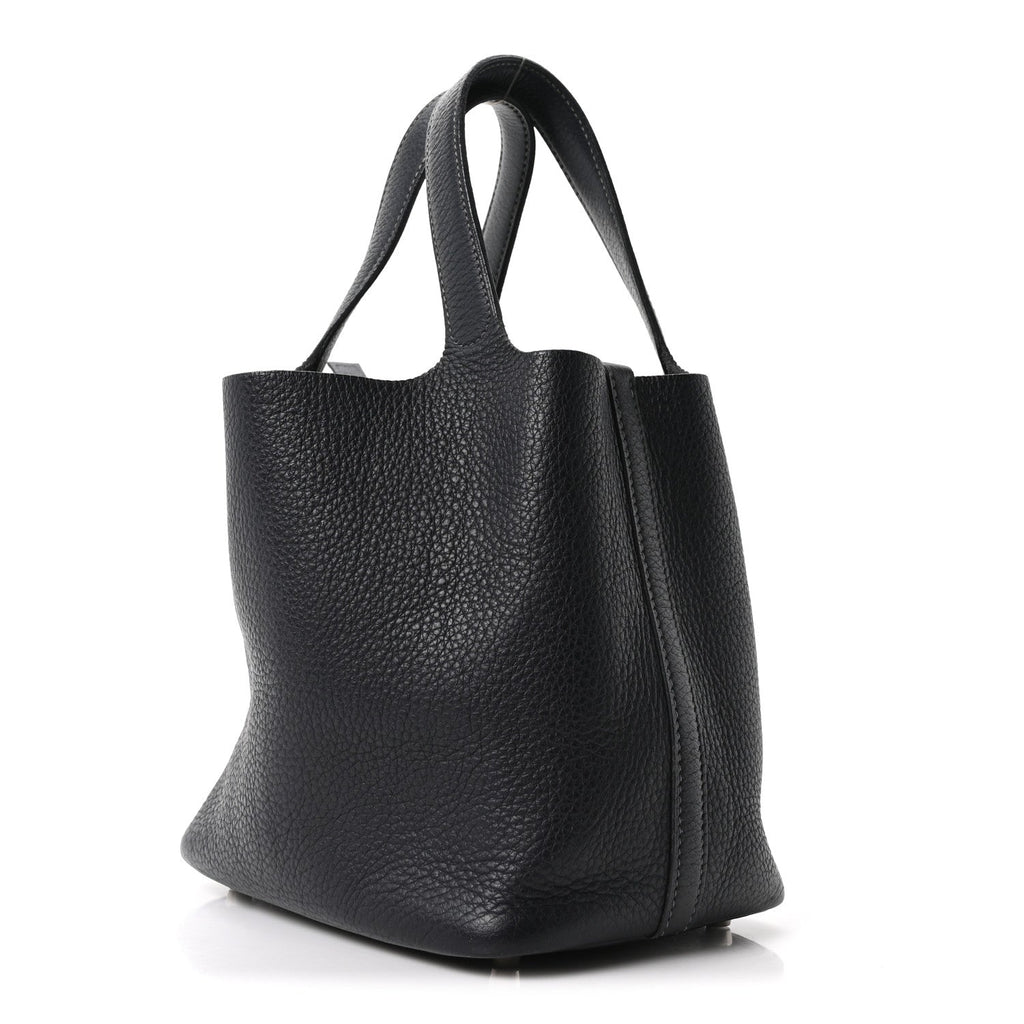 Taurillon Clemence Picotin Lock 18 PM Bleu Indigo £¨ Direct shipment via from wholesalehk.shop