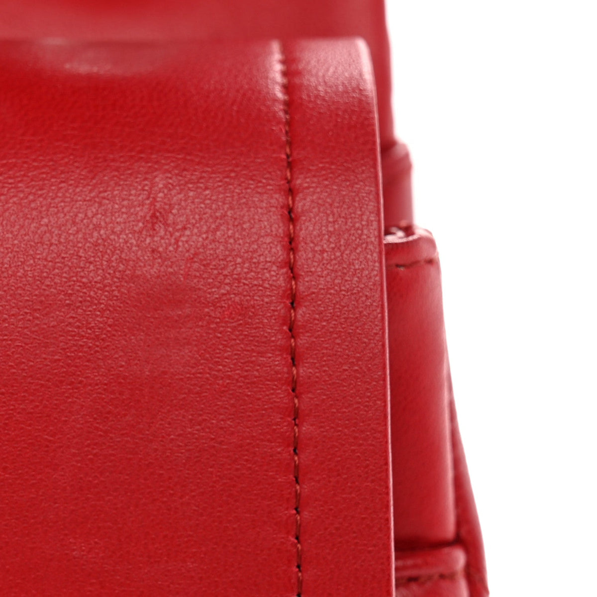 Lambskin Quilted Jumbo Double Flap Red wholesalehk.shop