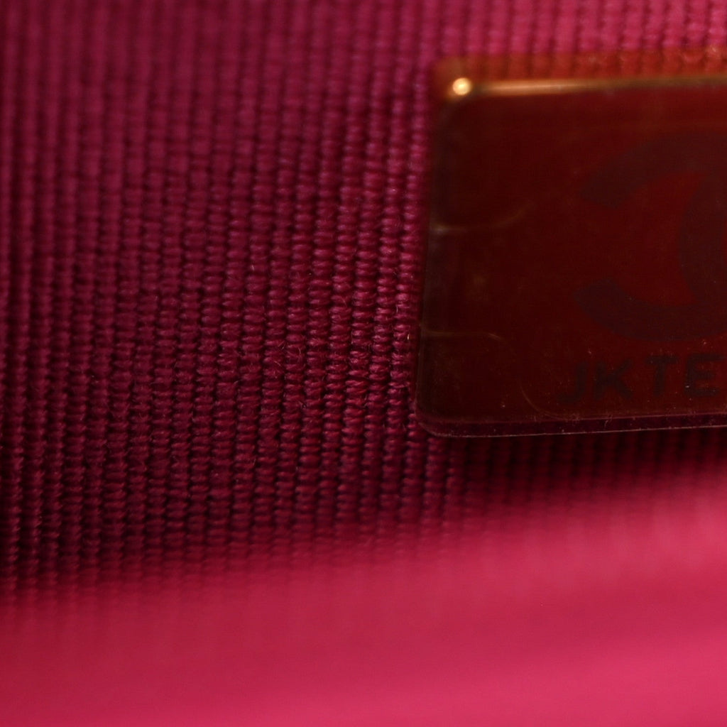 Lambskin Quilted Top Handle Wallet On Chain WOC Pink wholesalehk.shop