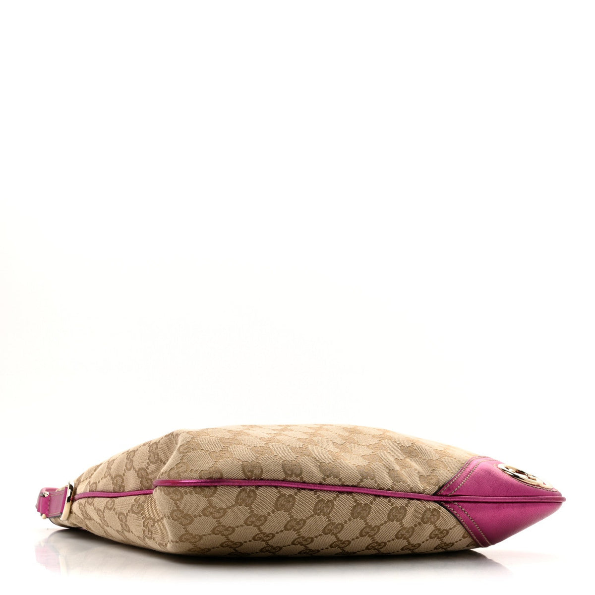 Metallic Calfskin Monogram Medium New Britt Hobo  Pink wholesalehk.shop