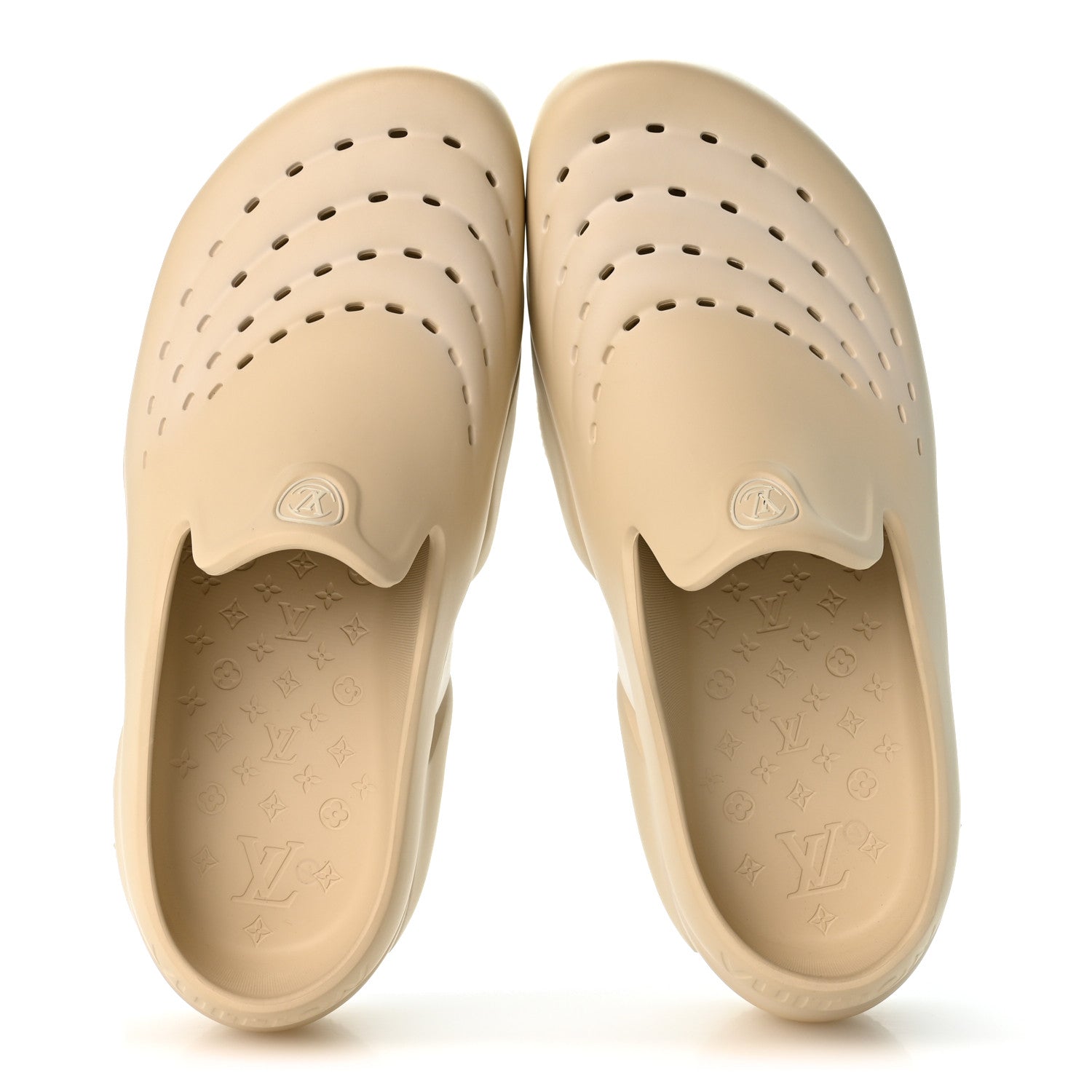 Rubber Mens LV Shark Clogs 11 Beige £¨ Direct shipment via from wholesalehk.shop