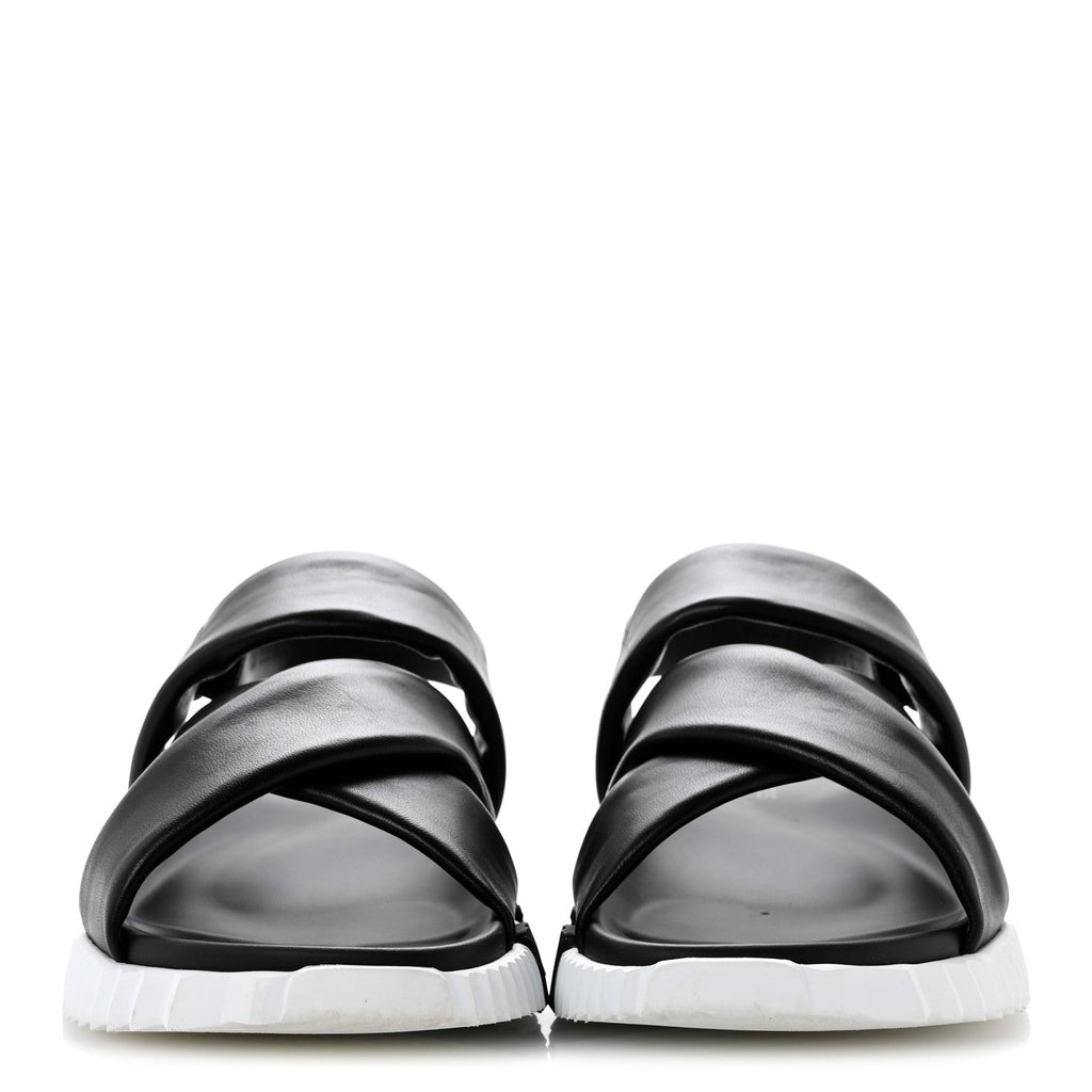 Calfskin Womens Electric Sandals 38.5 Black wholesalehk.shop